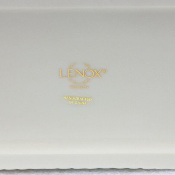 Lenox Spring Garden Woven Porcelain Handled Basket Gold Trim Cottagecore Kitsch - Picture 9 of 9